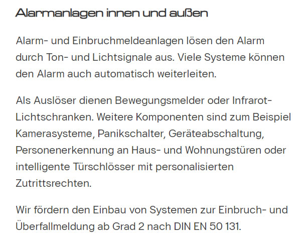 Sicherheitstechnik Alarmsysteme aus  Baden-Württemberg
